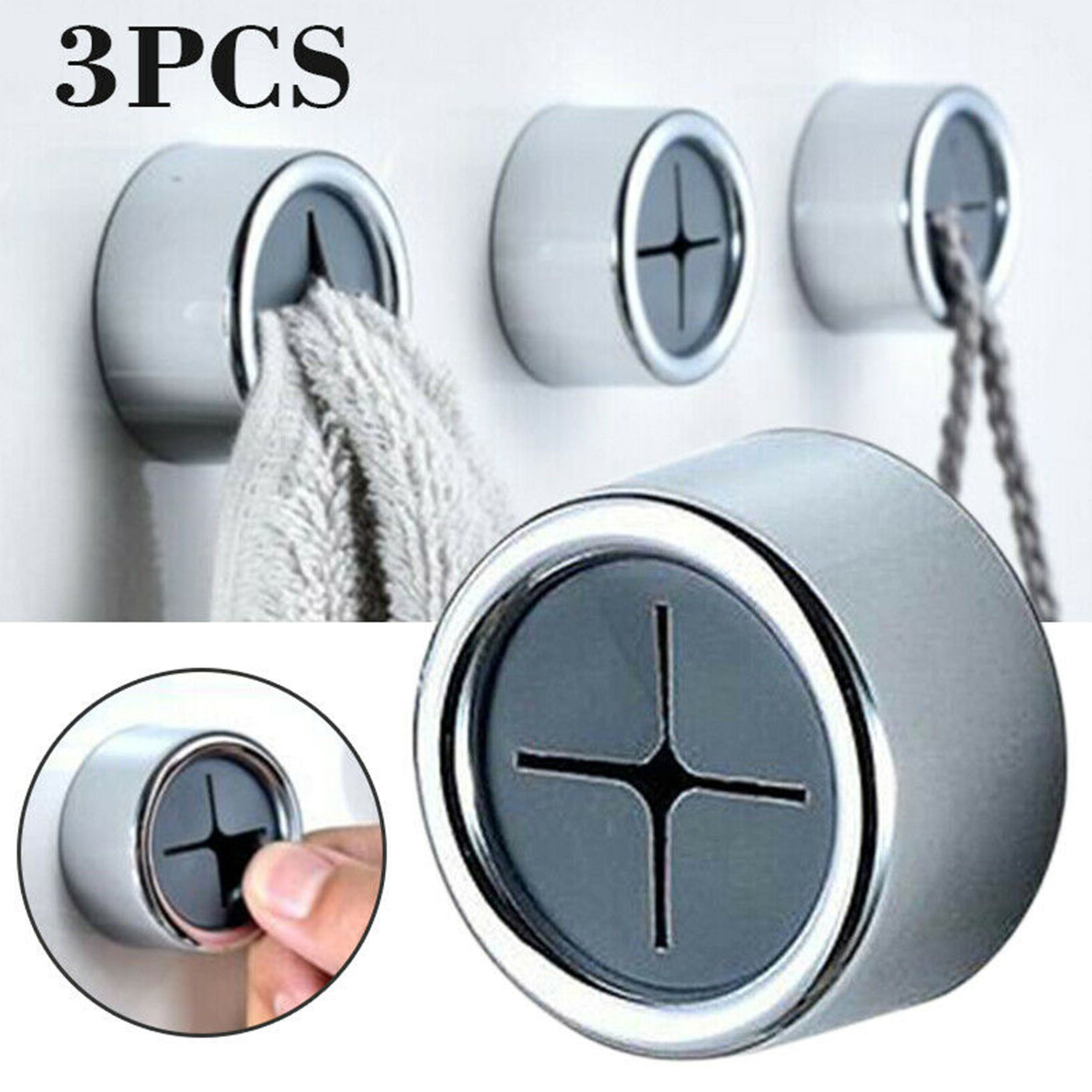 Holder Adhesive Wall Mount Hook Tea Towel For Bathroom Kitch