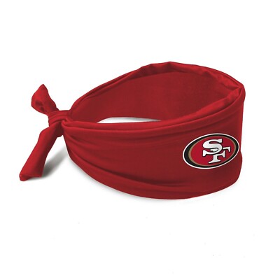 TWO SAN FRANCISCO 49ers 100% POLYESTER TIEBACK HEADBAND/SCARFS FROM LITTLEARTH