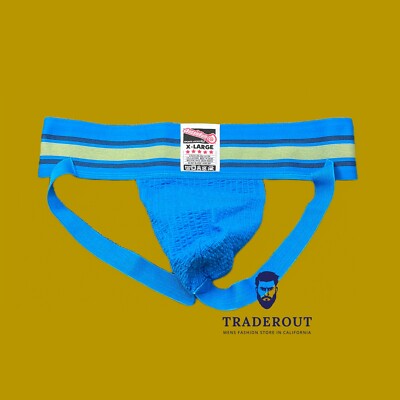 AussieBum Men BLUE classic jock strap jockstraps underwear size M L XL