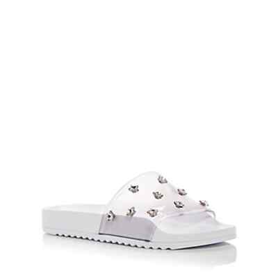 

Женские шлепанцы с украшением Sophia Webster Dina, бюстгальтер 38 евро 40 США 9, Белый