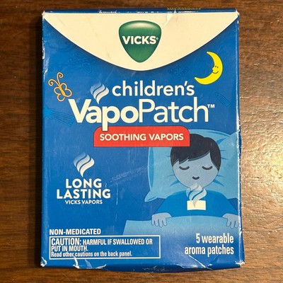 VICKS Children's VapoPatch SOOTHING VAPORS 5 Long Lasting Wearable AROMA PATCHES