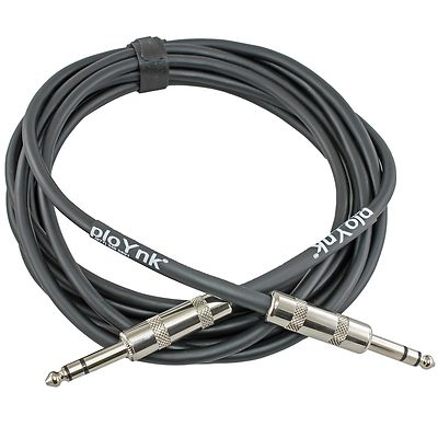 PLOYNK audio custom cord 1/4 balanced to TRS shielded guitar bass mixer cable