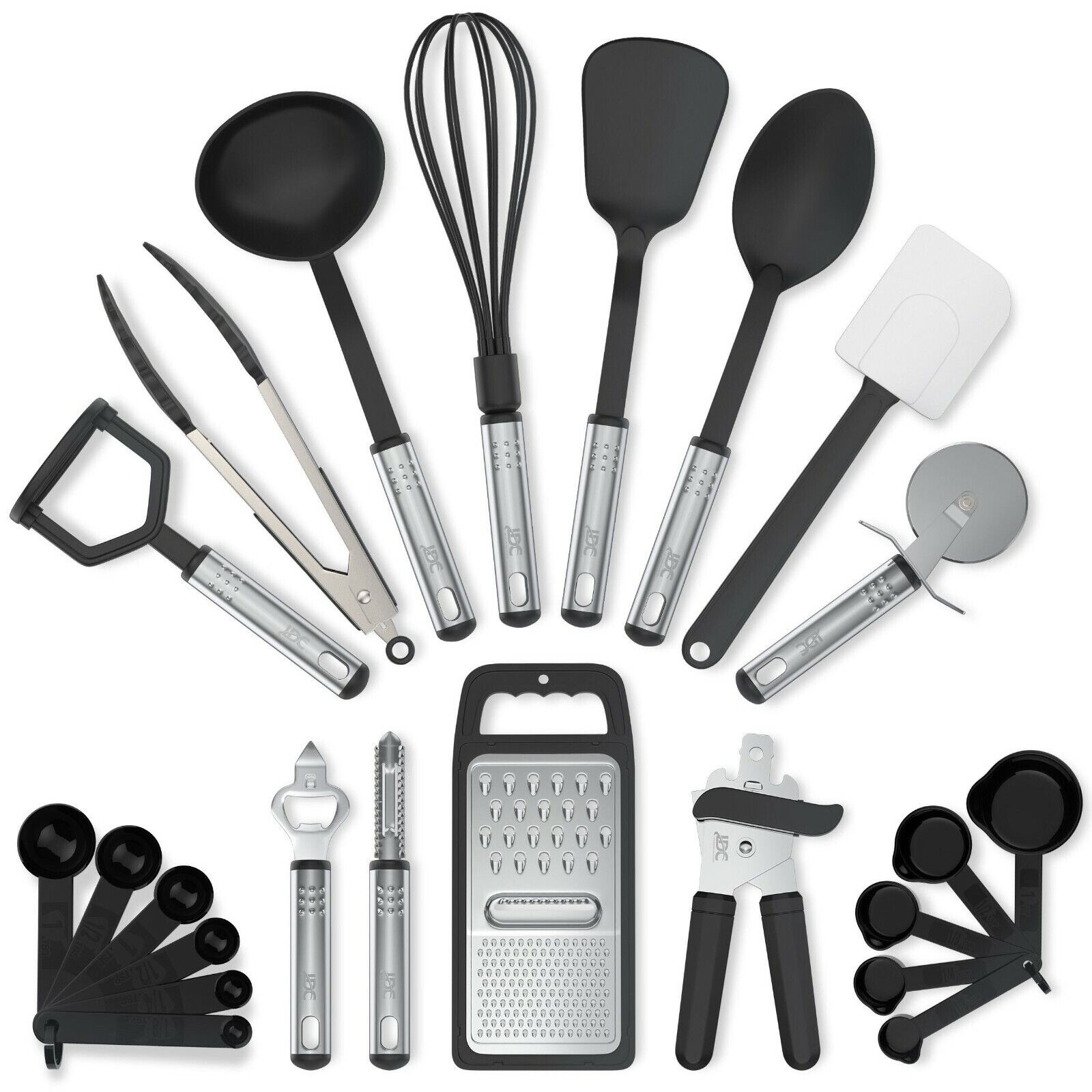 Set Nylon Stainless Steel 23 Piece Heat Resistant Cooking To