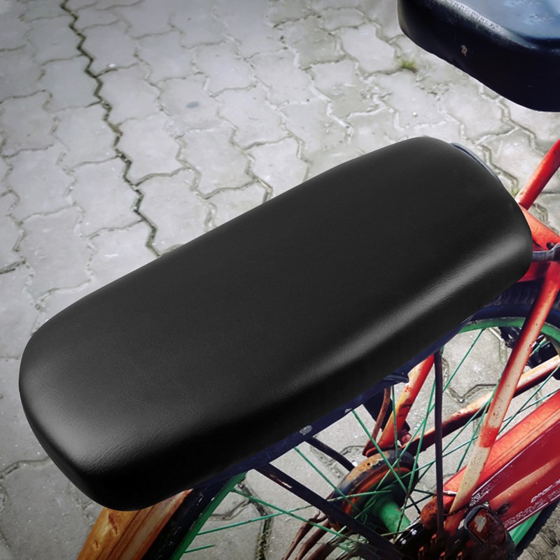 Bicycle Rear Seat Waterproof PU Leather Sponge Back Seat Cushion Mat Rack Bikes