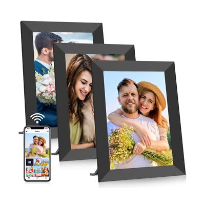FANGOR 3-Pack Digital Picture Frames WiFi, 10.1 Inch Electronic Photo Frame w...
