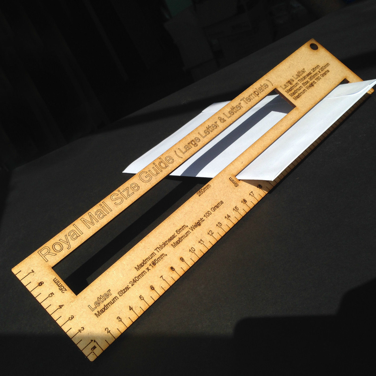 Royal Mail Letter Ruler Postage Postal Size PPI Template Post Guide Office