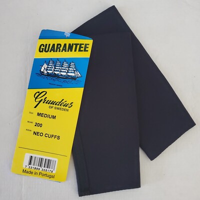 Grundens NEO CUFFS Medium Black Neoprene Wrist Sleeves for Fishing Model 200