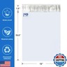 NB 12x15.5 Inch – 100 Pcs White Poly Mailers Strong Adhesive Self-Seal Shipping Envelopes, Tear and Water Resistant Packaging for E-Commerce and Small Business
