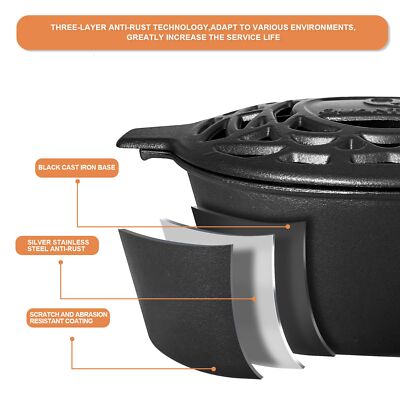 Wood Stove Steamer Rust Resistantfireplace Humidifier Pot Cast Iron Steamer For 