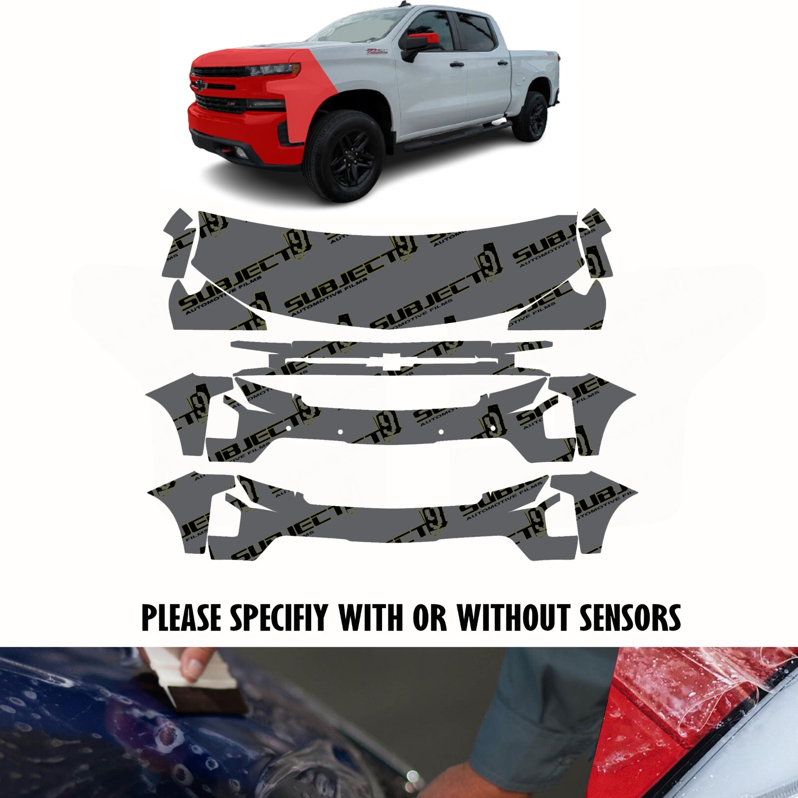 Partial Hood Fender & Mirror Kit | CHEVROLET SILVERADO 1500 RST 2022 Partial Hood Fender & Mirror Kit | CHEVROLET SILVERADO 1500 RST 2022