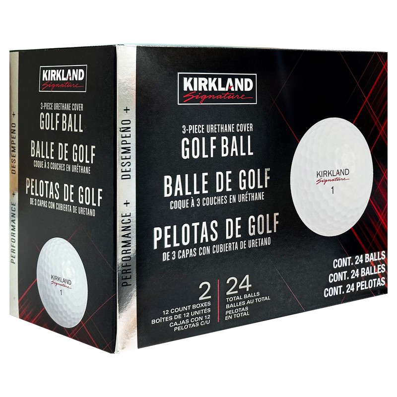 Kirkland Signature Golf Balls, 2-Dozen White, 3-Piece Urethane Cover, NEW