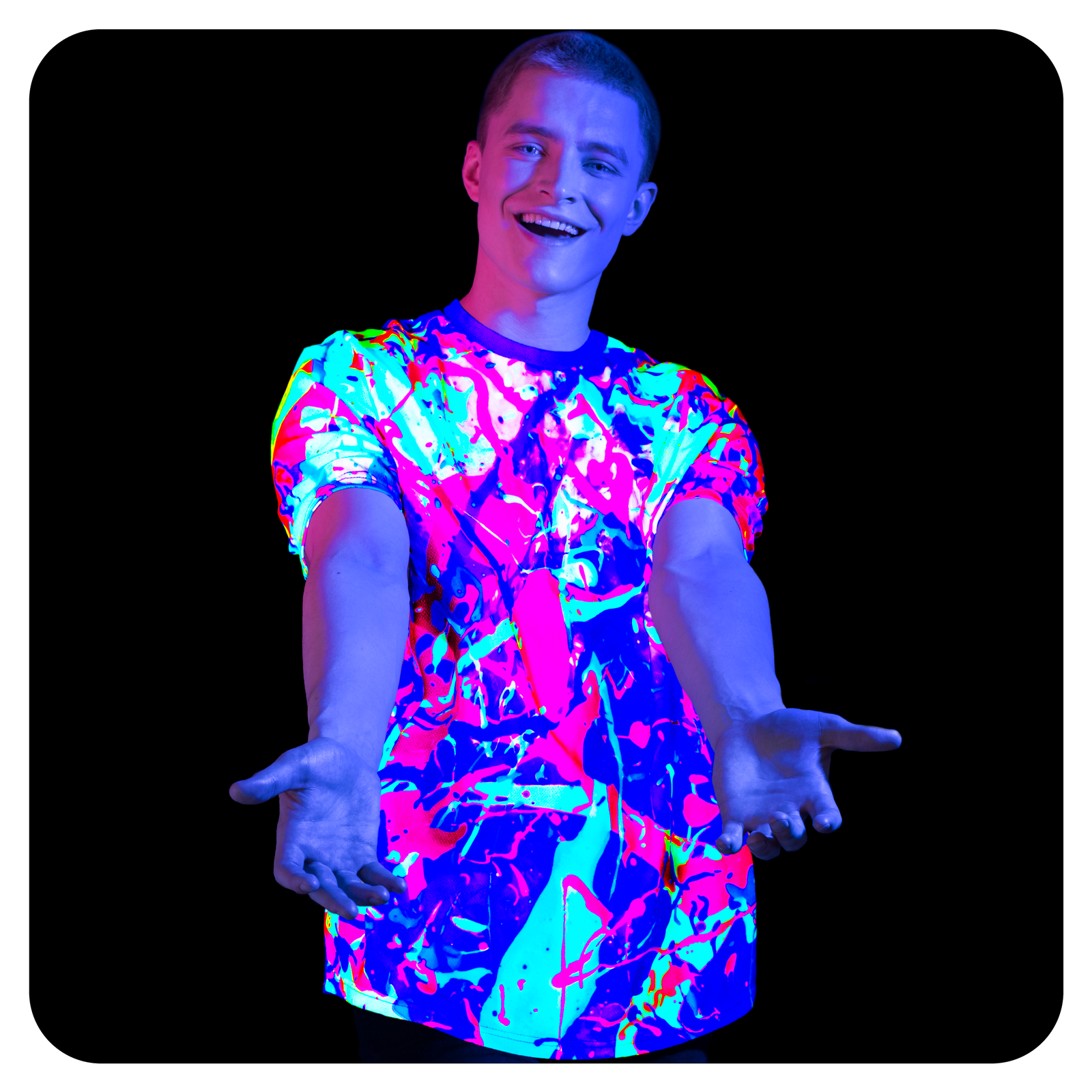 Glow Neon Fluorescent Rave Party Outfit New Reality Mens Wom