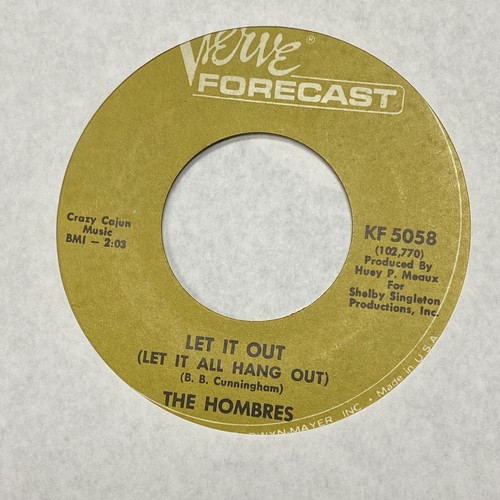 The Hombres - Let It Out / Go Girl, Go - Verve Records 45 RPM - VG