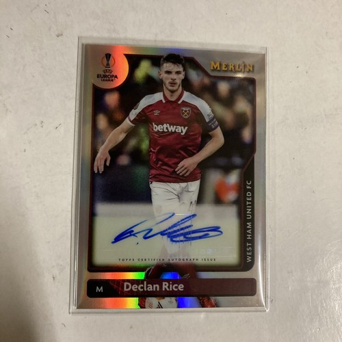 Declan Rice Refractor AUTO 2021-22 Topps Merlin Chrome UEFA