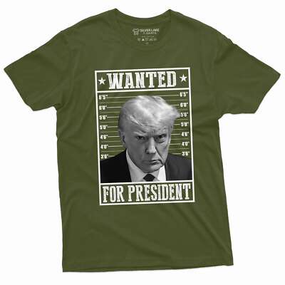 Trump shirt Wanted for President rea Mugshot DJT Tee shirt Republican party tee