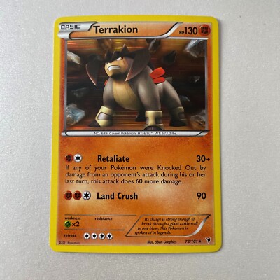 Pokémon Noble Victories #73 Terrakion Holo Rare