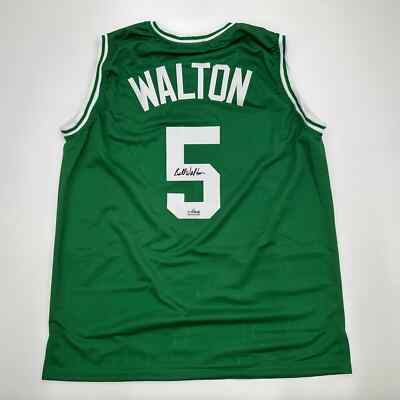 Facsimile Autographed Bill Walton Boston Green Reprint Jersey Size Men's XL