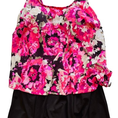NWT Maxine of Hollywood Swim Bathing Suit Figure Flattering Full Coverage 18W
