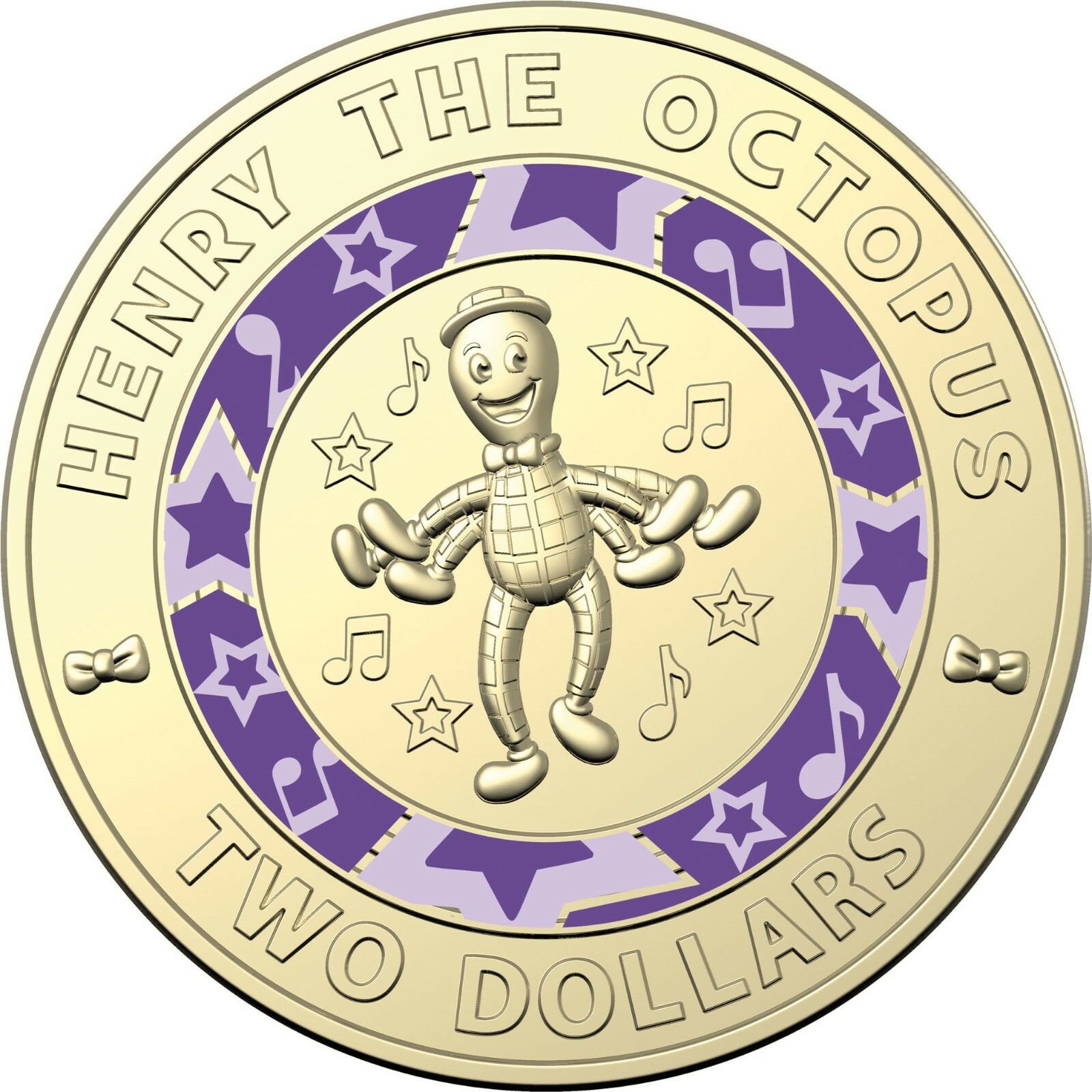 The Wiggles 2021 Six Coin Set Collection UNC Coloured 2 1 Dollar in