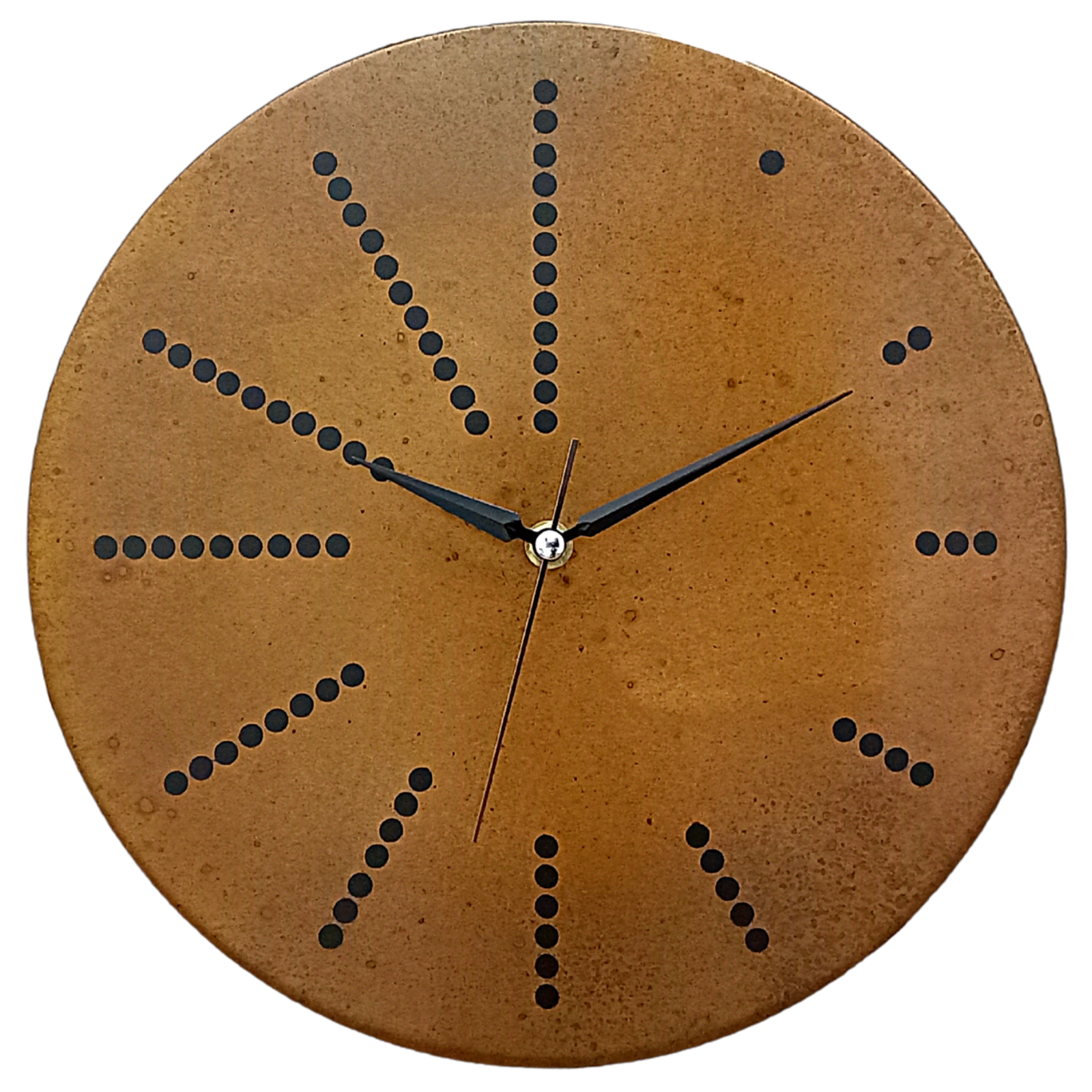 Farmhouse Clock Mid Century Modern Handmade Art Deco Patina Copper Wall Clock