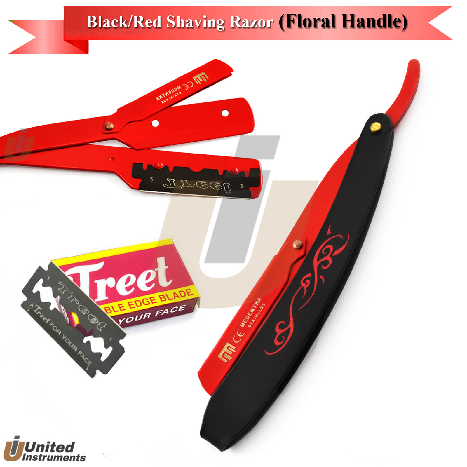 Barber Straight Shaving Razor Beard Line-up Shape Mustache Salon Trim Razor