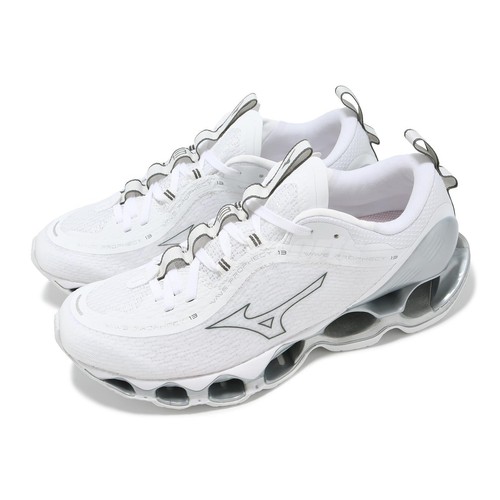 Mizuno Wave Prophecy 13 White Grey Men Road Running Jogging Mizuno Wave Prophecy 13 White Grey Men Road Running Jogging