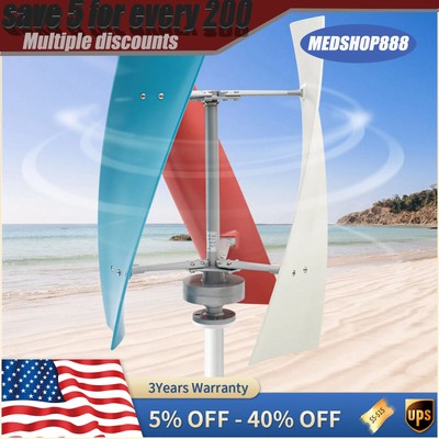 Helix Vertical Wind Turbine Wind Generator 12V 400W Windmill+Controller Maglev  