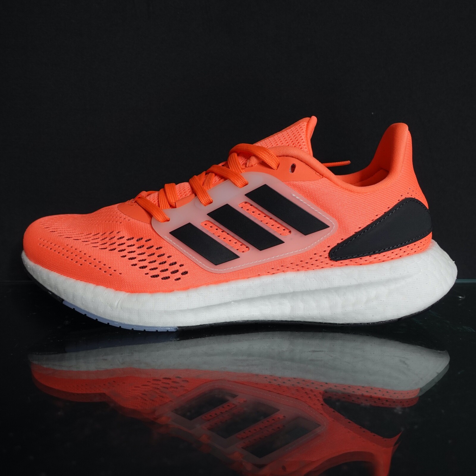 Кроссовки Adidas Pureboost 22 Мужские Размер 11,5 Кроссовки для бега Solar Red Trainer #587
