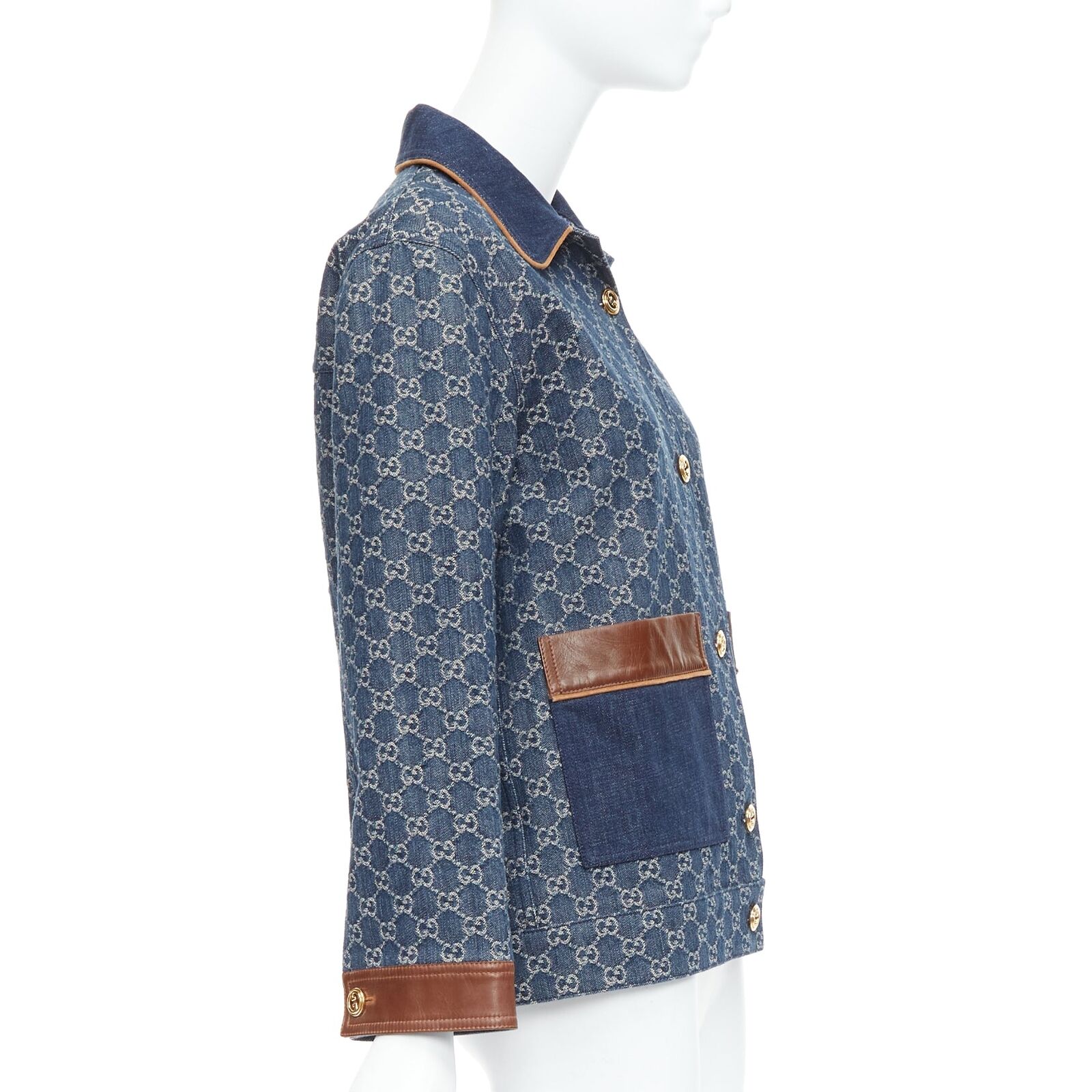 GUCCI Epilogue blue washed organic denim GG monogram vintage GUCCI Epilogue blue washed organic denim GG monogram vintage