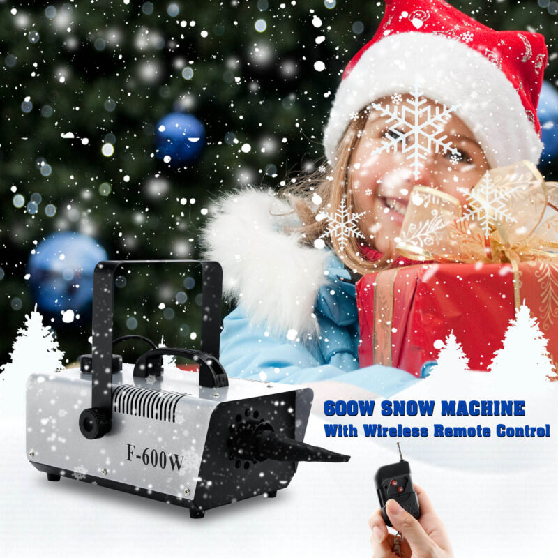 600W Snow Machine Snowflake Machine Christmas Decor Stage Snow Maker DJ Show New