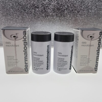 x2 Dermalogica Daily Microfoliant Brightening Rice Based Powder Exfoliant Travel