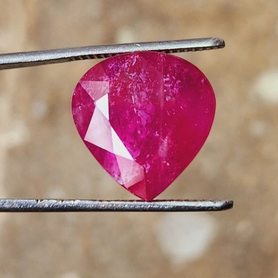 15mm Ruby Natural Mozambique Red Ruby Heart Shape Certified Heated Gemstone k319
