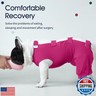 IECOii Pet Surgery Recovery Suit,Breathable Dog Bodysuit E-Collar and Cone Alternative Surgical Suit After Spayed/Neutered Wear,Recovery Suit for Dogs Male Female Sleeve to Prevent Licking,XL-Rosered