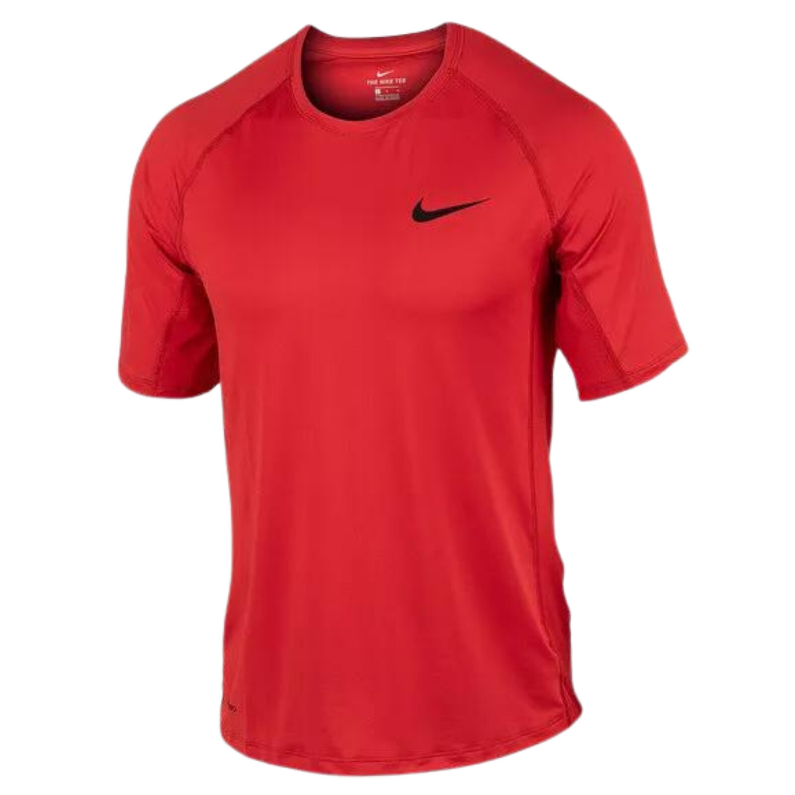 NIKE Pro Fitted Training Shirt sz 2XL XX-Large Red Black Top