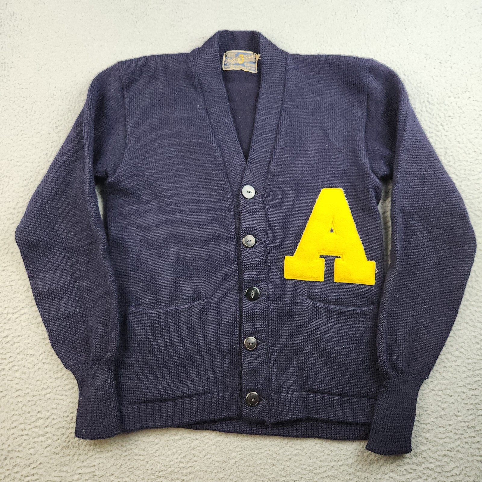 トップス 60s lettered cardigan Vintage Wool Letterman Cardigan Sweater - 1960s MLHS — Wall