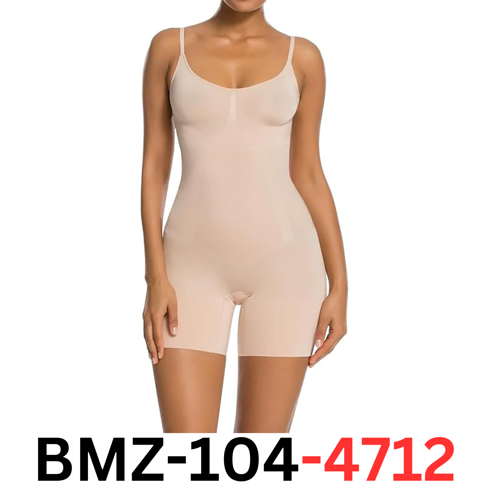 SHAPERX Women Bodysuit Tummy Control Shapewear Mid-Thigh Seamless Body Shaper, M