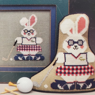 Twisted Threads Brushstrokes Golf Bunnie Bunny Easter Wife Woman Susan Hays Vtg