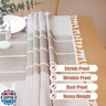 Vonabem Table Cloth Tassel Cotton Linen Table Cover for Kitchen Dinning Wrinkle Free Table Cloths (Coffee, 60in Round)