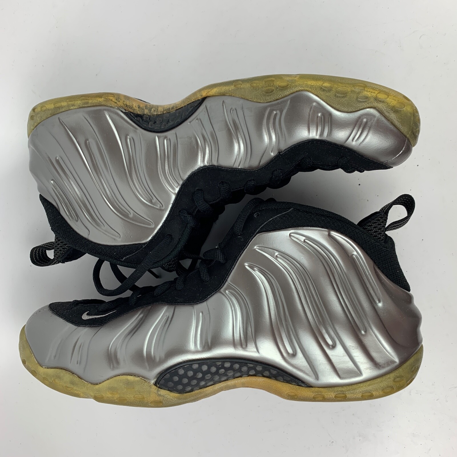 

Кроссовки Nike Air Foamposite One Pewter Silver Black 314996-004 мужские 11, Серебряный, Nike Air Foamposite