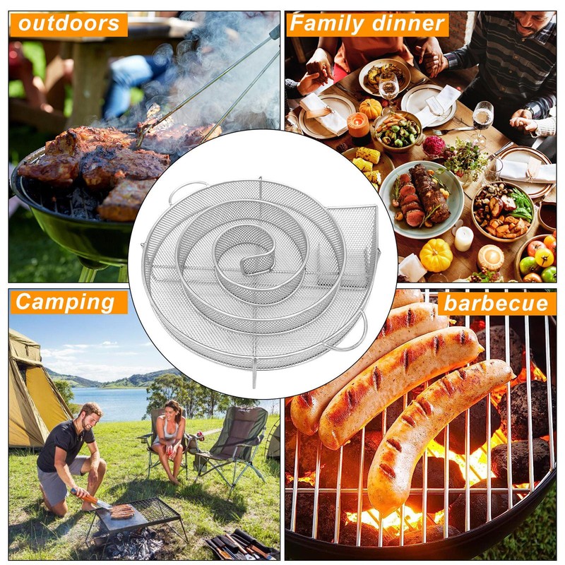 BBQ Cold Smoke Generator Wood Dust Hot Chip Smoking Box Stainless Steel Grill