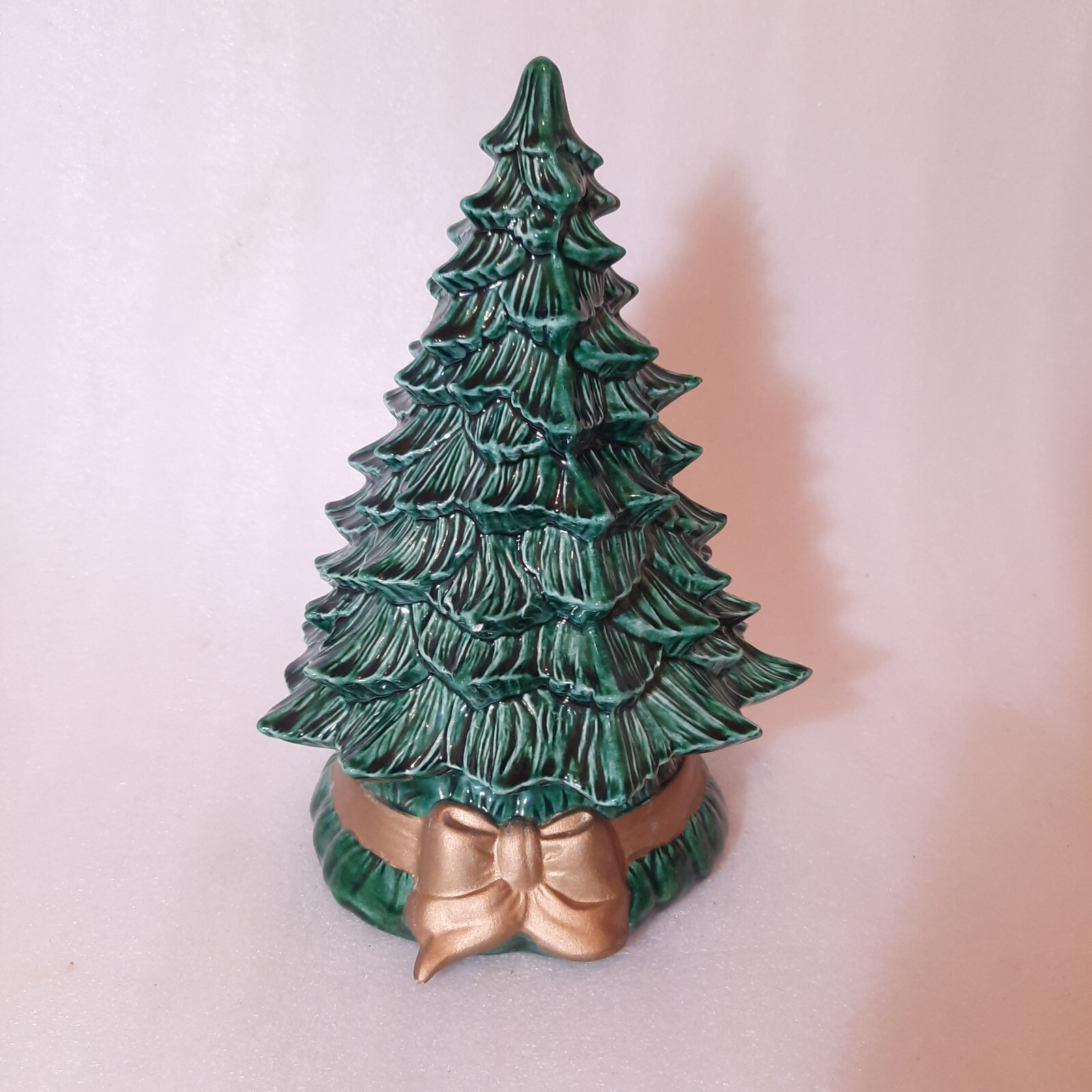 Vintage Doc Holliday Christmas Tree Mold Ceramic w Base candle holder