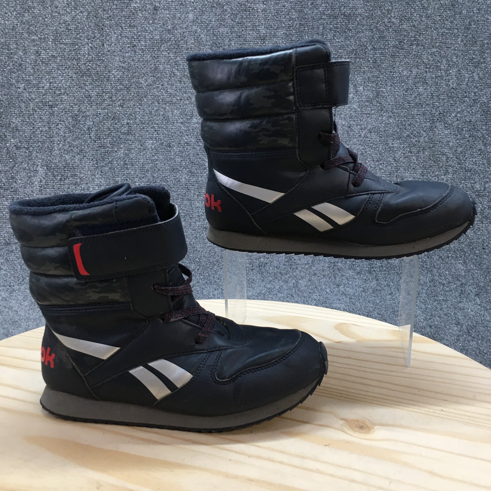Reebok Waterproof Boots Youth 5 CI Snow Jogger Blue Lace Up