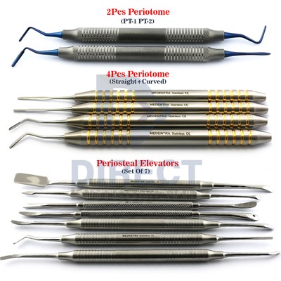 13Pcs Dental Implant Surgery Kit Periosteal Elevators PDL Periotome Extraction