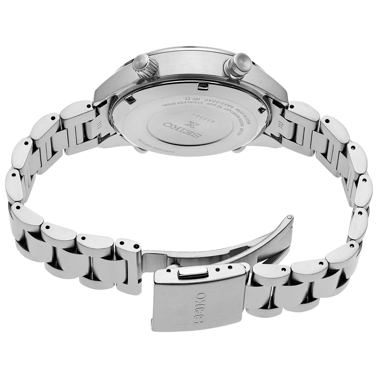 Pre-owned Seiko Prospex Speedtimer Sfj001 White Dial Chronograph Stainless Steel Men Watch