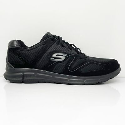 

Skechers Mens Satisfaction Flash Point 58350W Черные кроссовки Кроссовки Sz 13, Черный, Satisfaction Flash Point