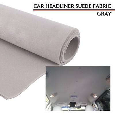 Suede Headliner Fabric Gray Foam Backed Replacement For Audi A3 A4 100 400 80 90