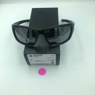 New Oakley 9236-12-837 VALVE POLARIZED  | Polished Black / Black Iridium Lens 