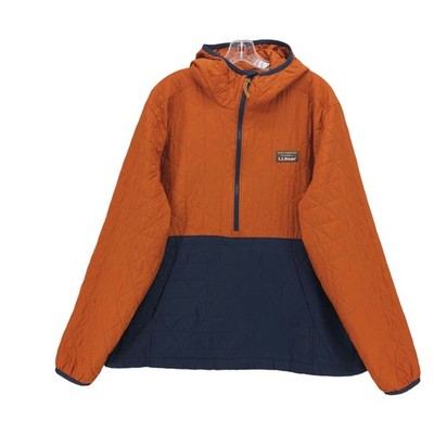 LL BEAN Jacket Katahdin Insulated Pullover Hooded 1/2 Zip Primaloft Men's XXL