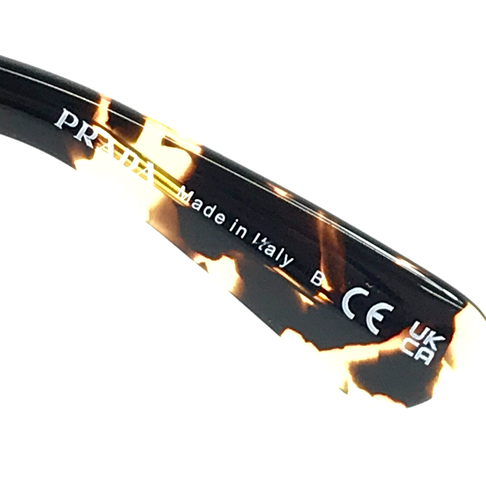 Pre-owned Prada Sunglasses Spr25z 16r-30f Tortoise Square Frames W/ Blue Lenses 56-18-140