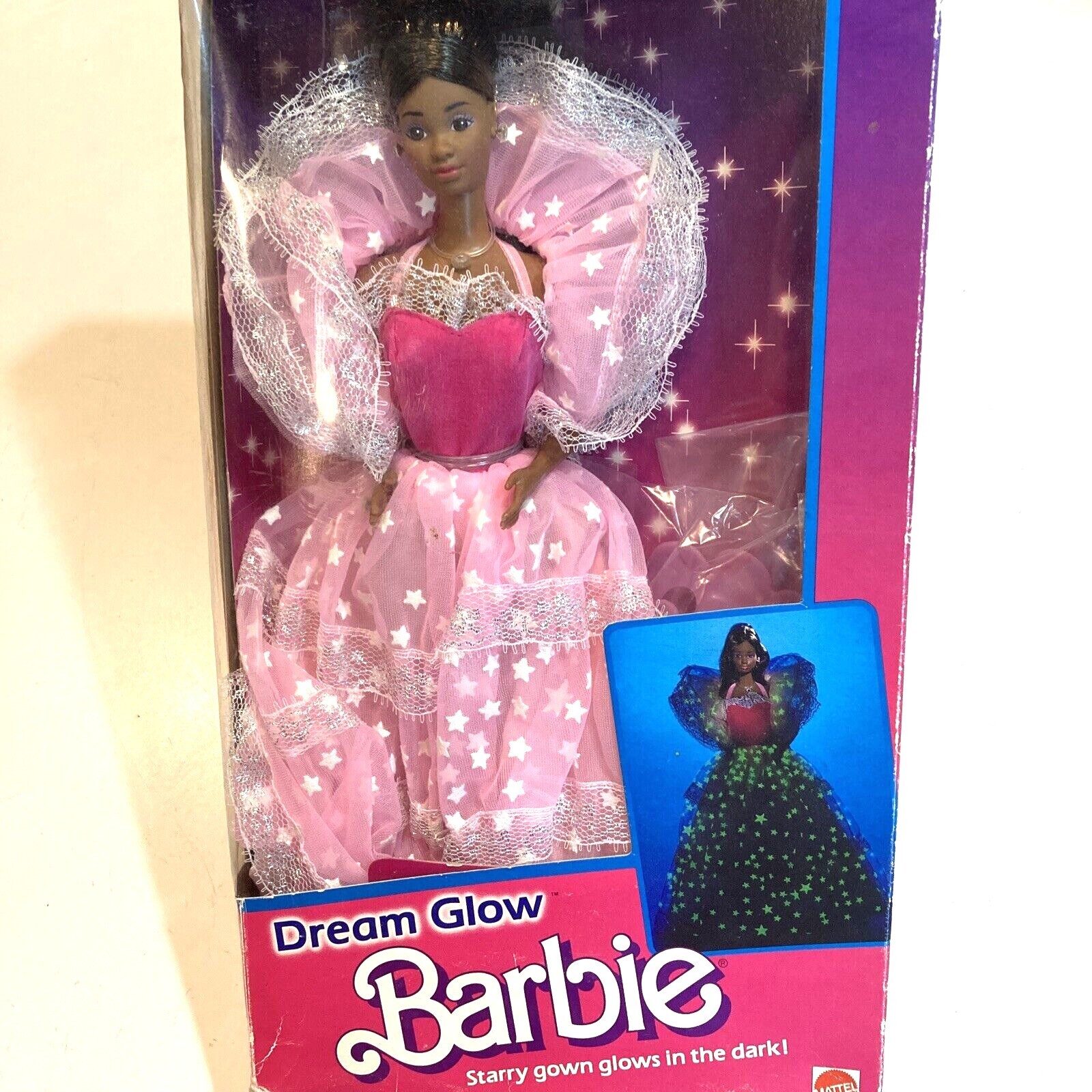 Vintage Dream Glow Barbie Doll 1985 Superstar (box Wear Vintage Dream Glow Barbie Doll 1985 Superstar (box Wear